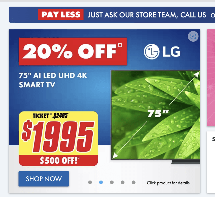 The Good Guys: LG 75″ QNED81A AI LED UHD 4K Smart TV 2025 – $1995
